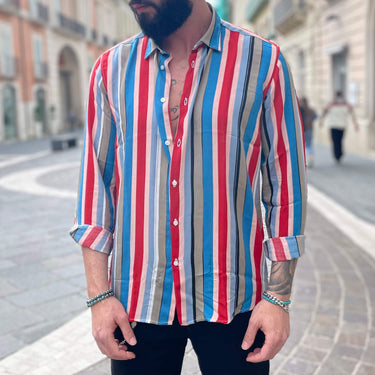 Camicia riga larga multicolor - FLAG STORE